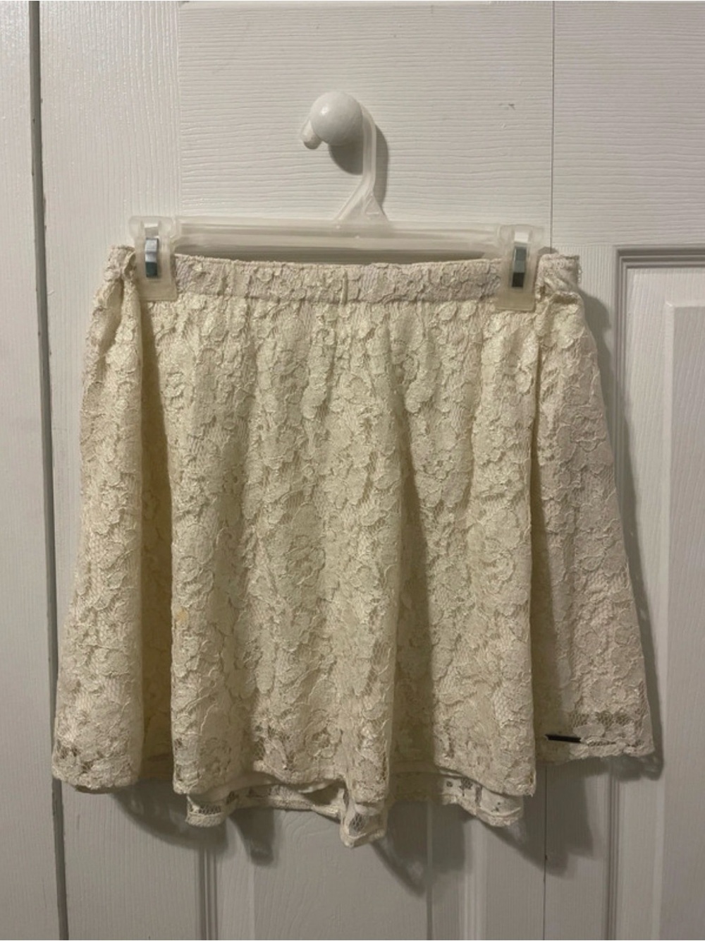 Abercrombie & Fitch Cream Lace Skater Skirt